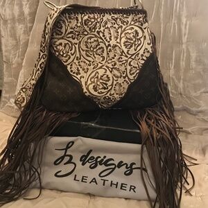 L3 Desgins Dutton purse with REPURPOSED LV incorporated into bag design